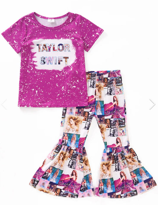 Purple Taylor Swift Bell Bottom Set