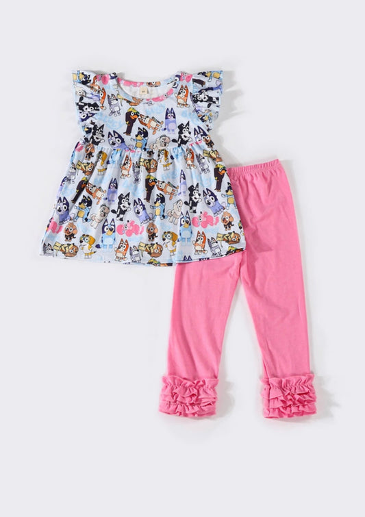 Pink Bluey Pants Set