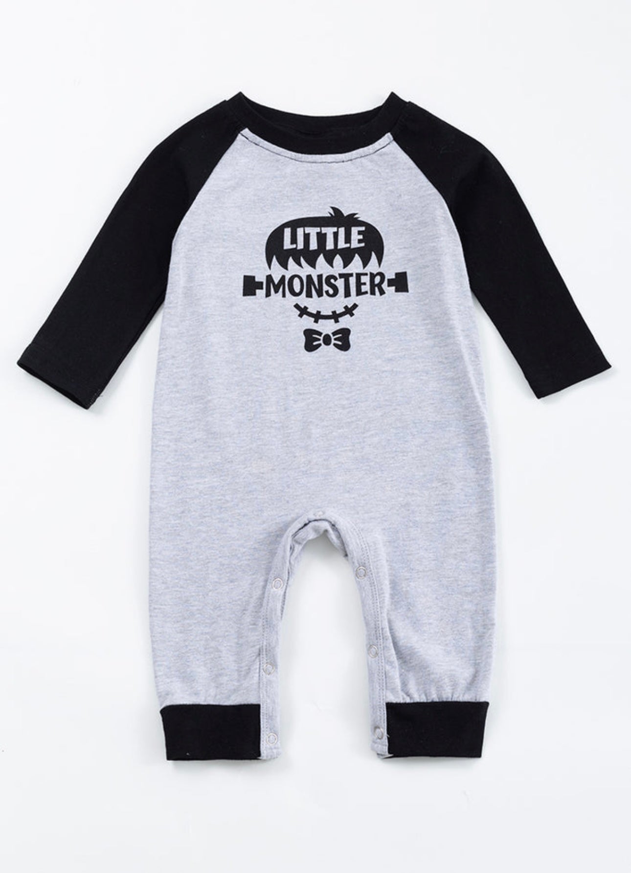 Gray Little Monster Romper