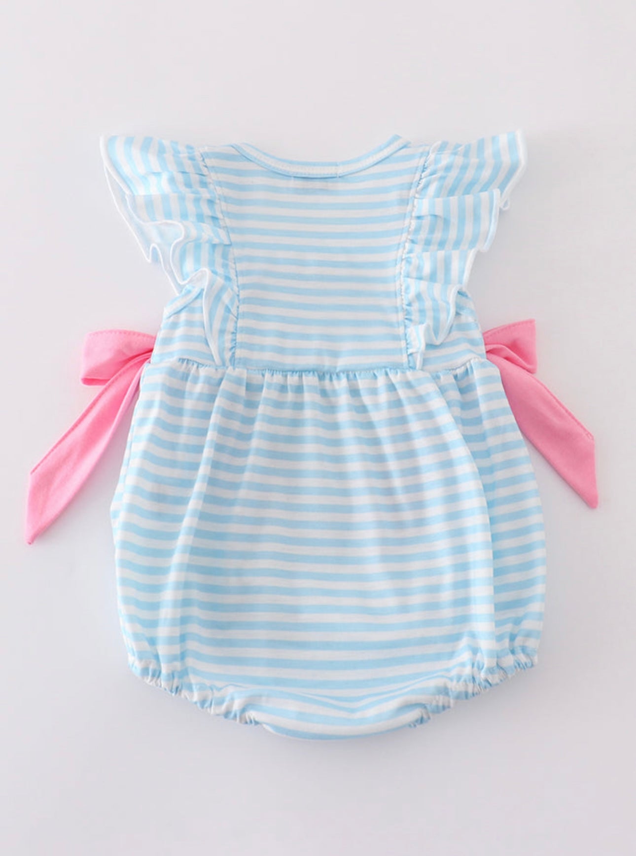 Blue Stripe Fishing Applique Bubble