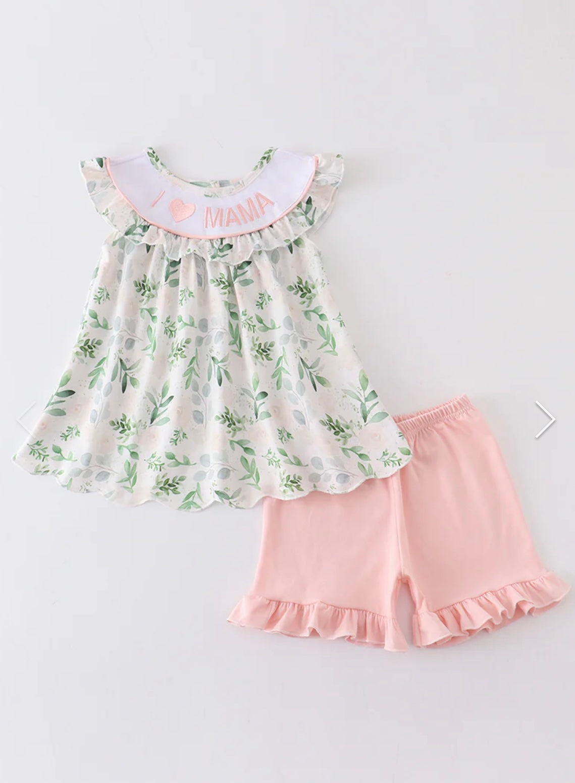 I LOVE MAMA scalloped set