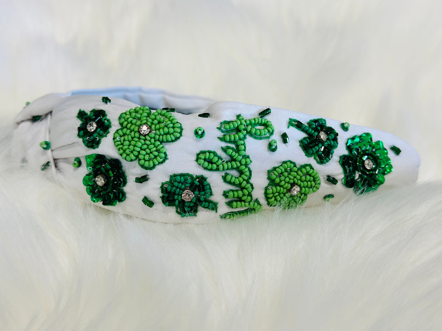 Lucky Beaded Knotted Headband