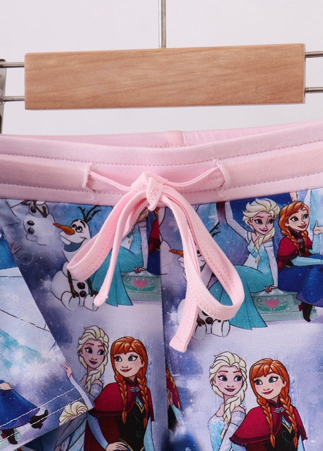 Blue Frozen Bamboo Shorts Pajamas Set