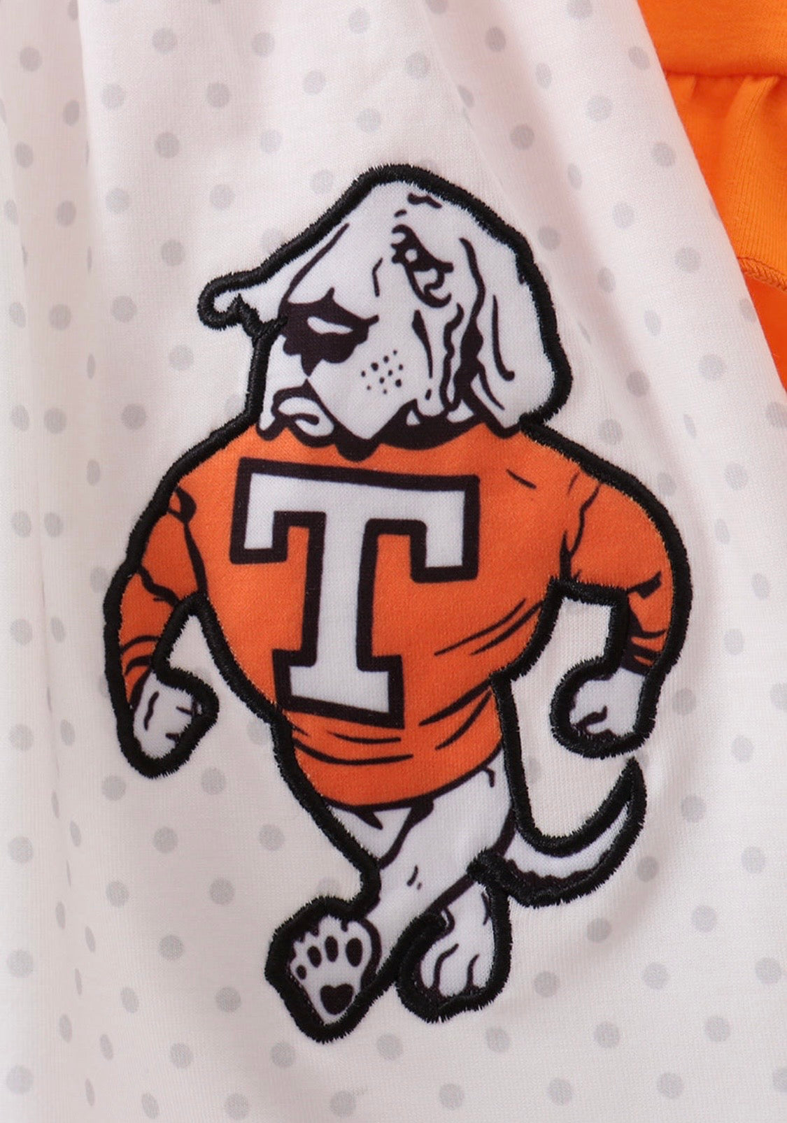 Orange Tennessee Applique Ruffle Shorts