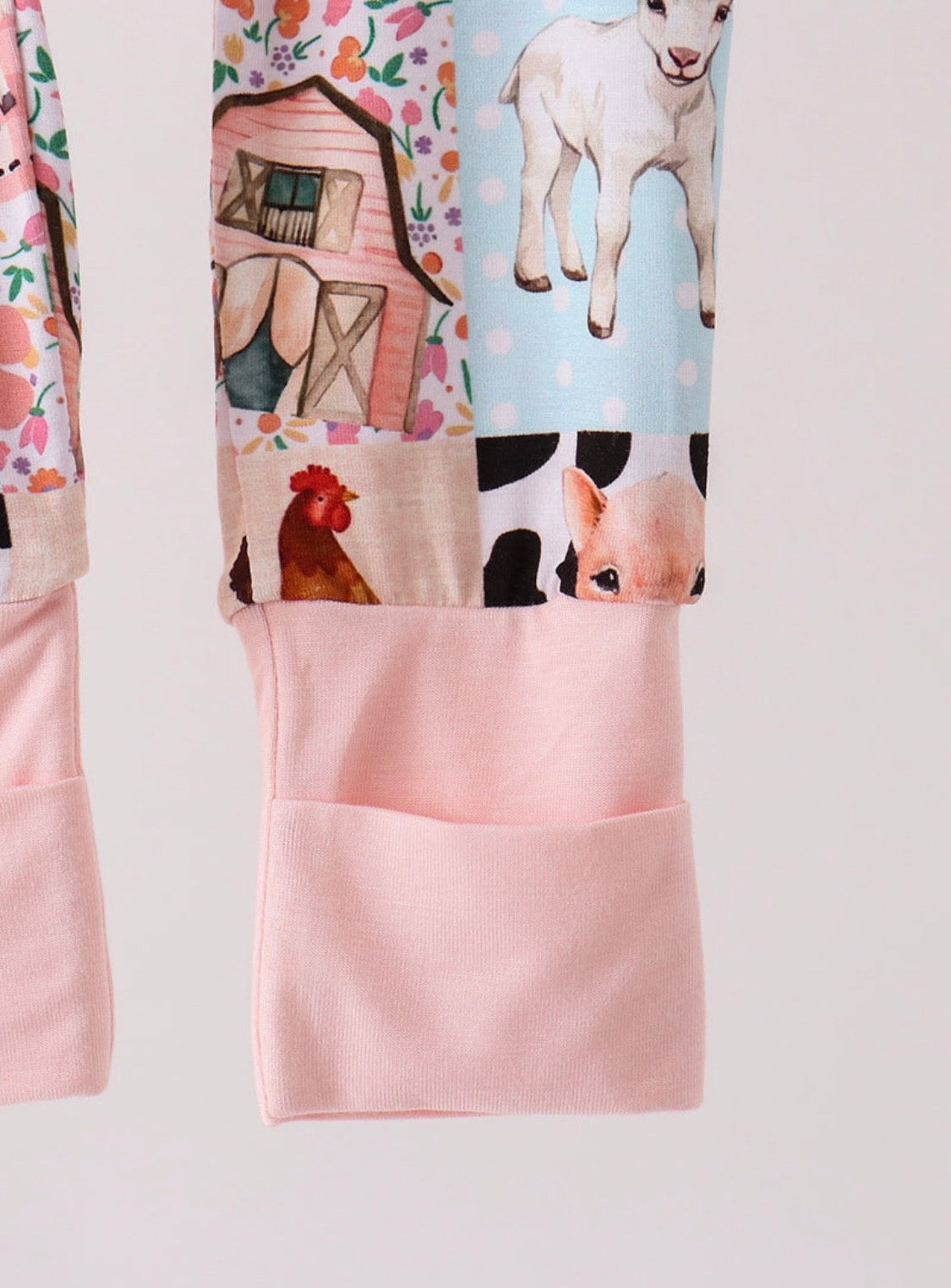 Farm Sweet Farm Bamboo Ruffle Romper 🐷🌸🐮