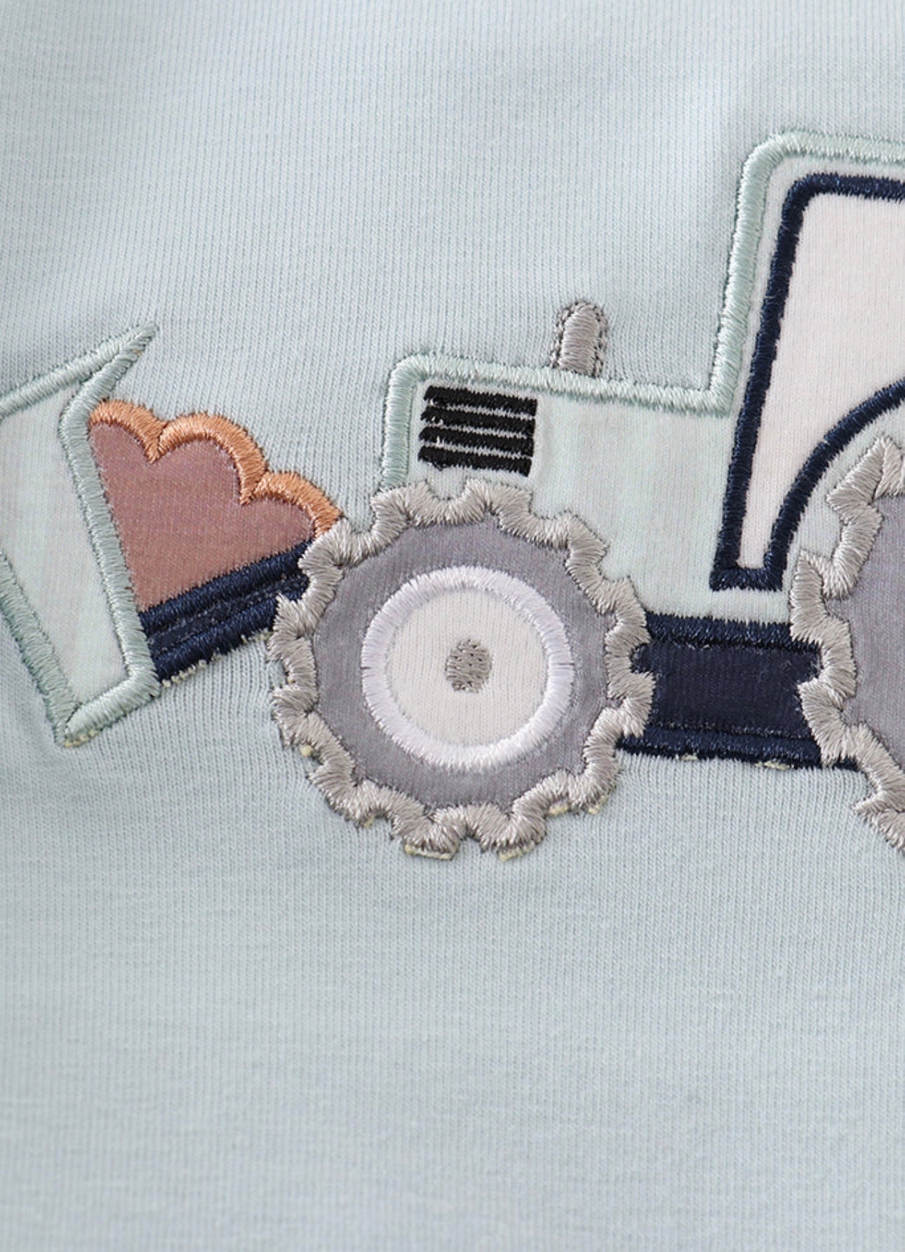 Sage Bulldozer Applique Bubble