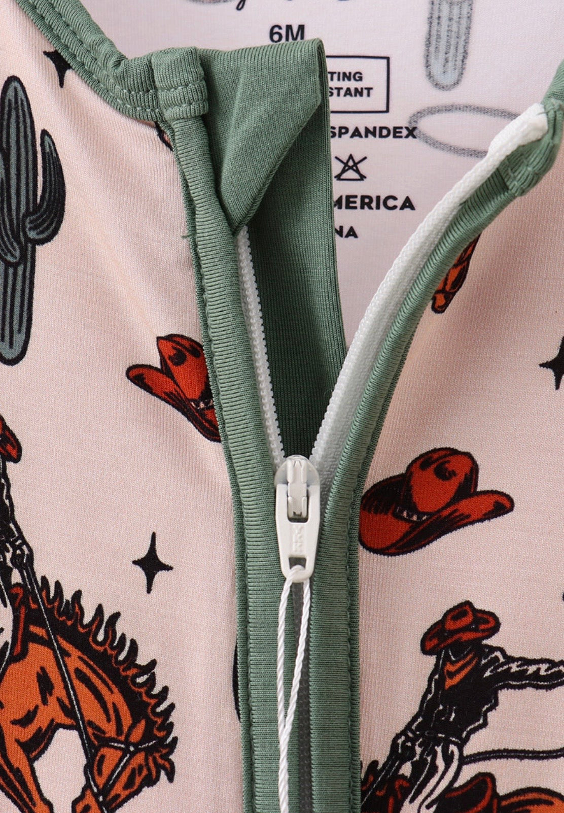 Cowboy Print Bamboo Romper