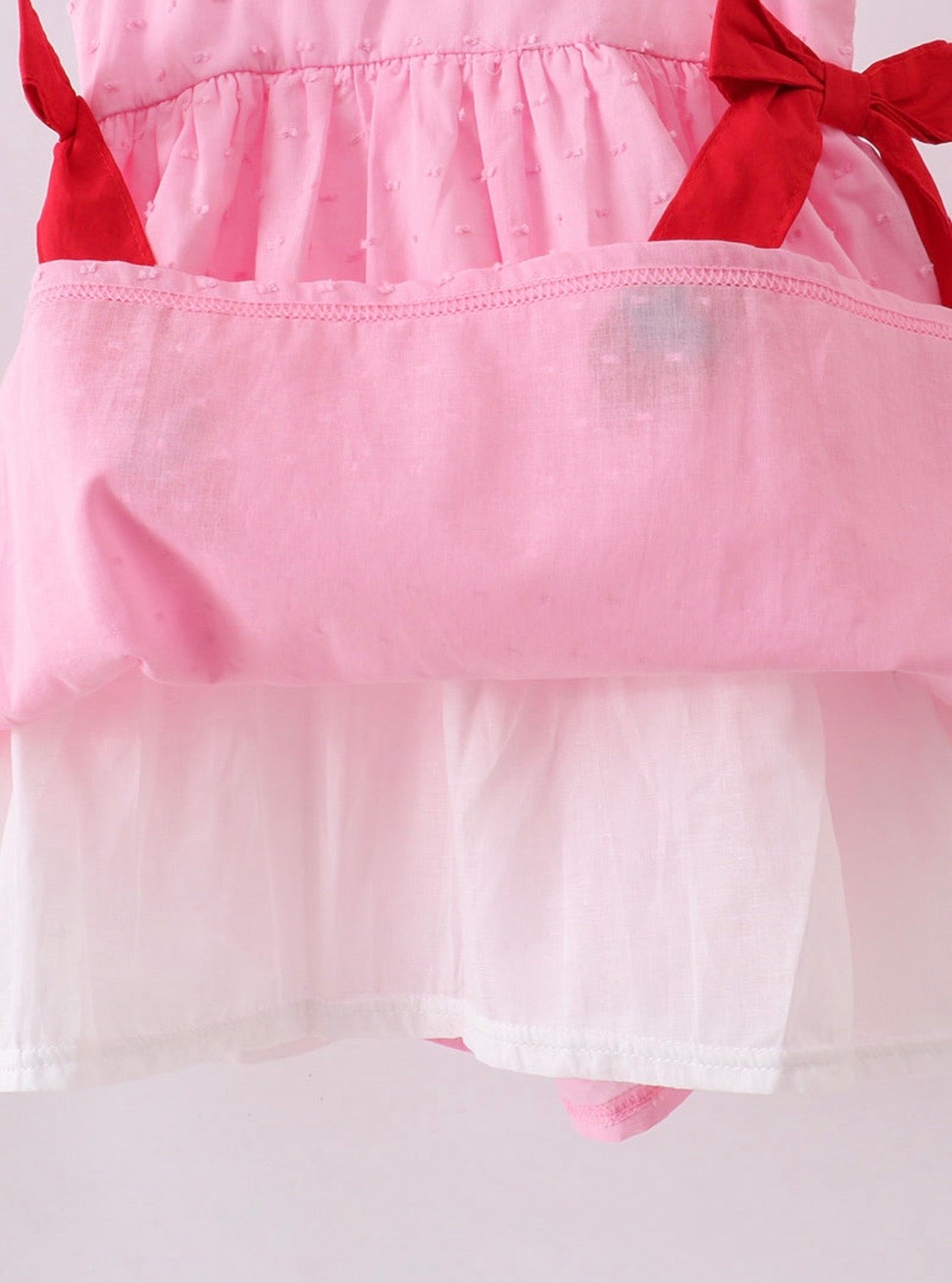 Pink Strawberry Swiss Dot Dress