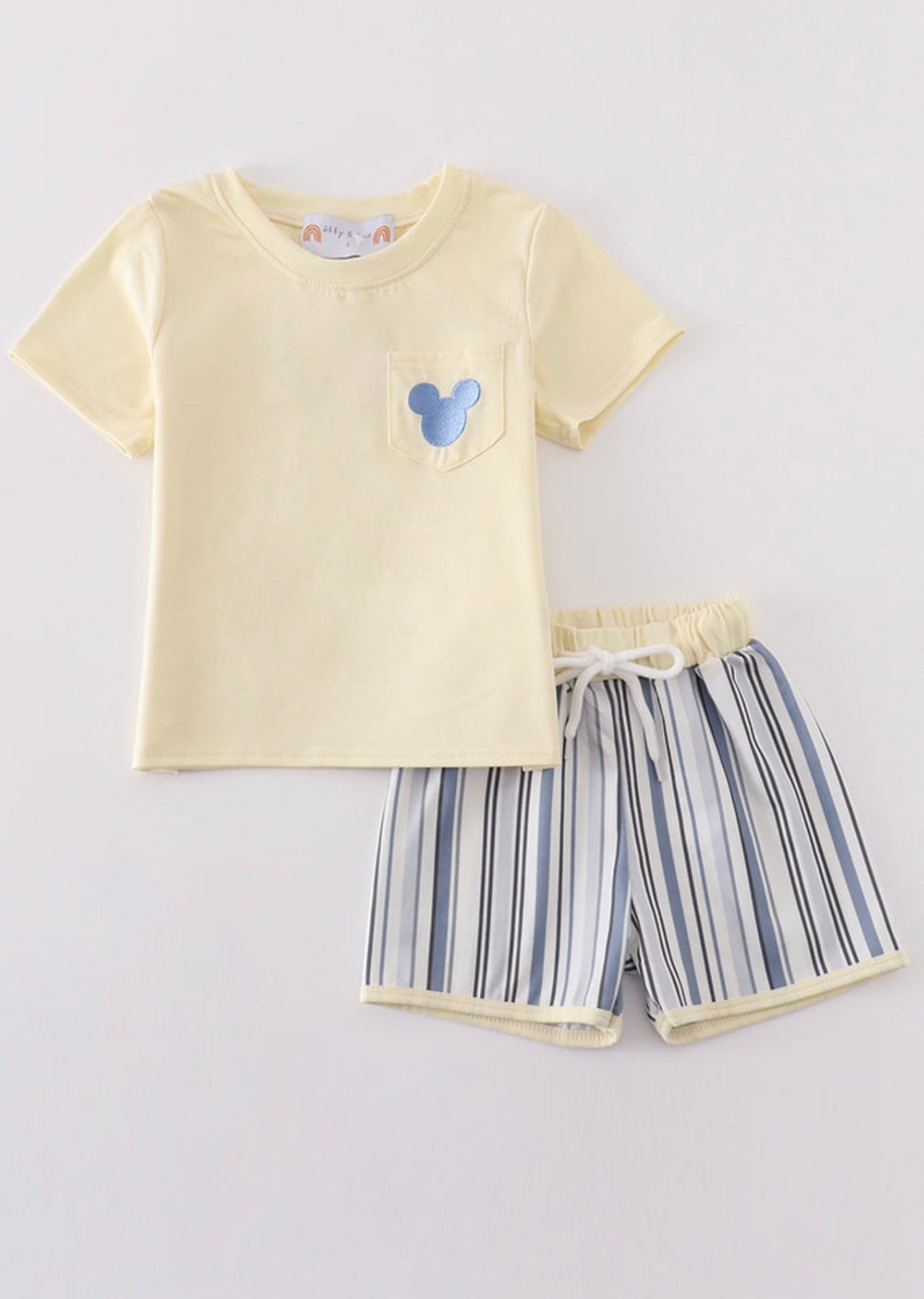 Mickey Mouse Striped Short Set