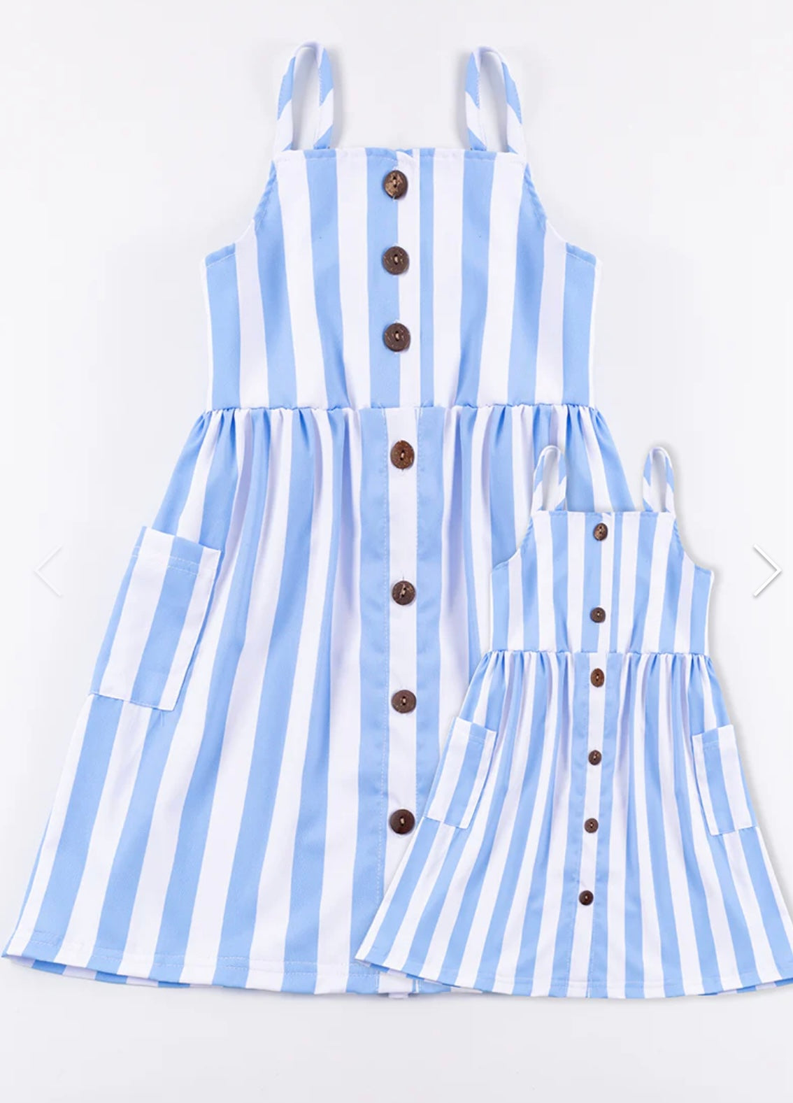 Blue Stripe Mommy & Me Dress