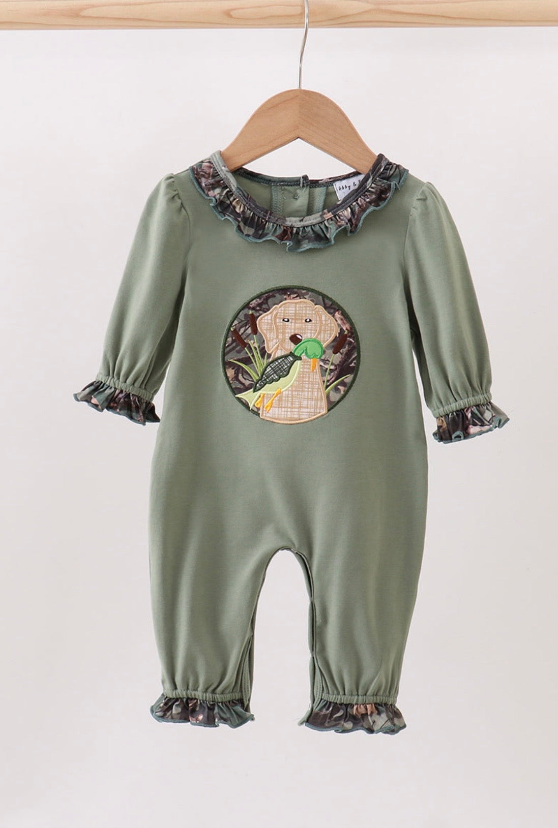 Camouflage Hunting Ruffle Romper