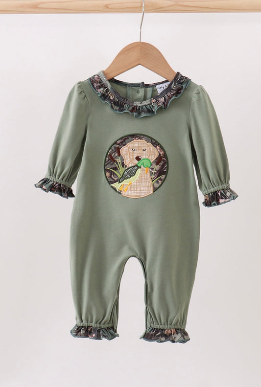 Camouflage Hunting Ruffle Romper