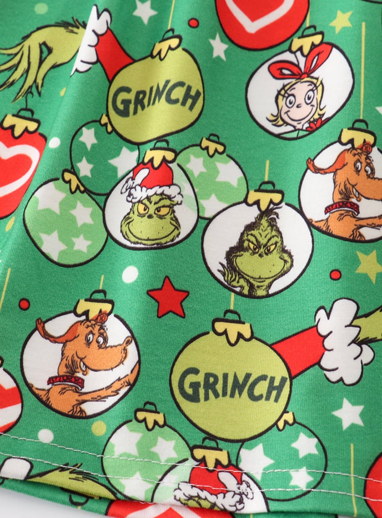 Green Grinch Print Dress