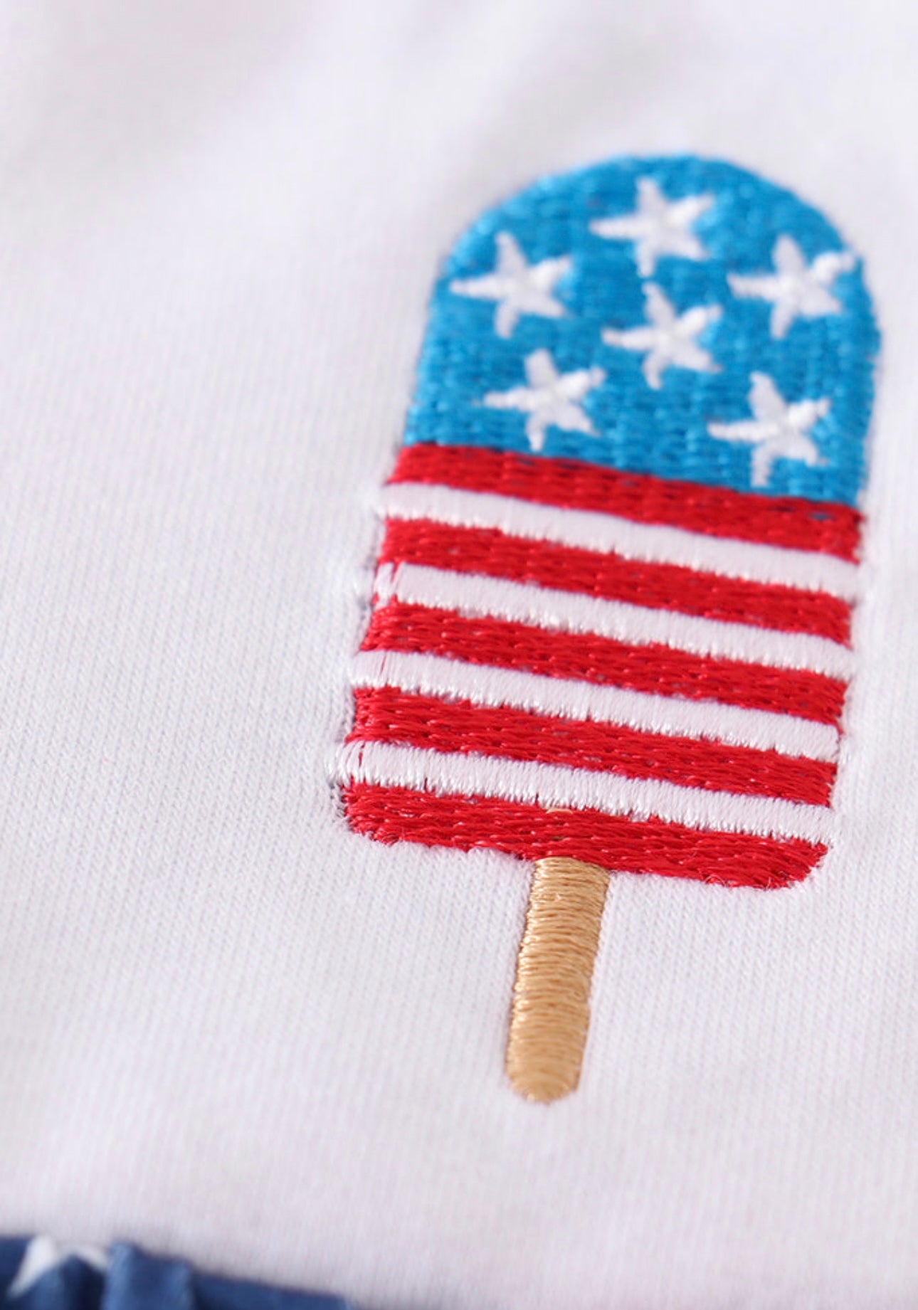 Patriotic Popsicle Embroidery Bubble