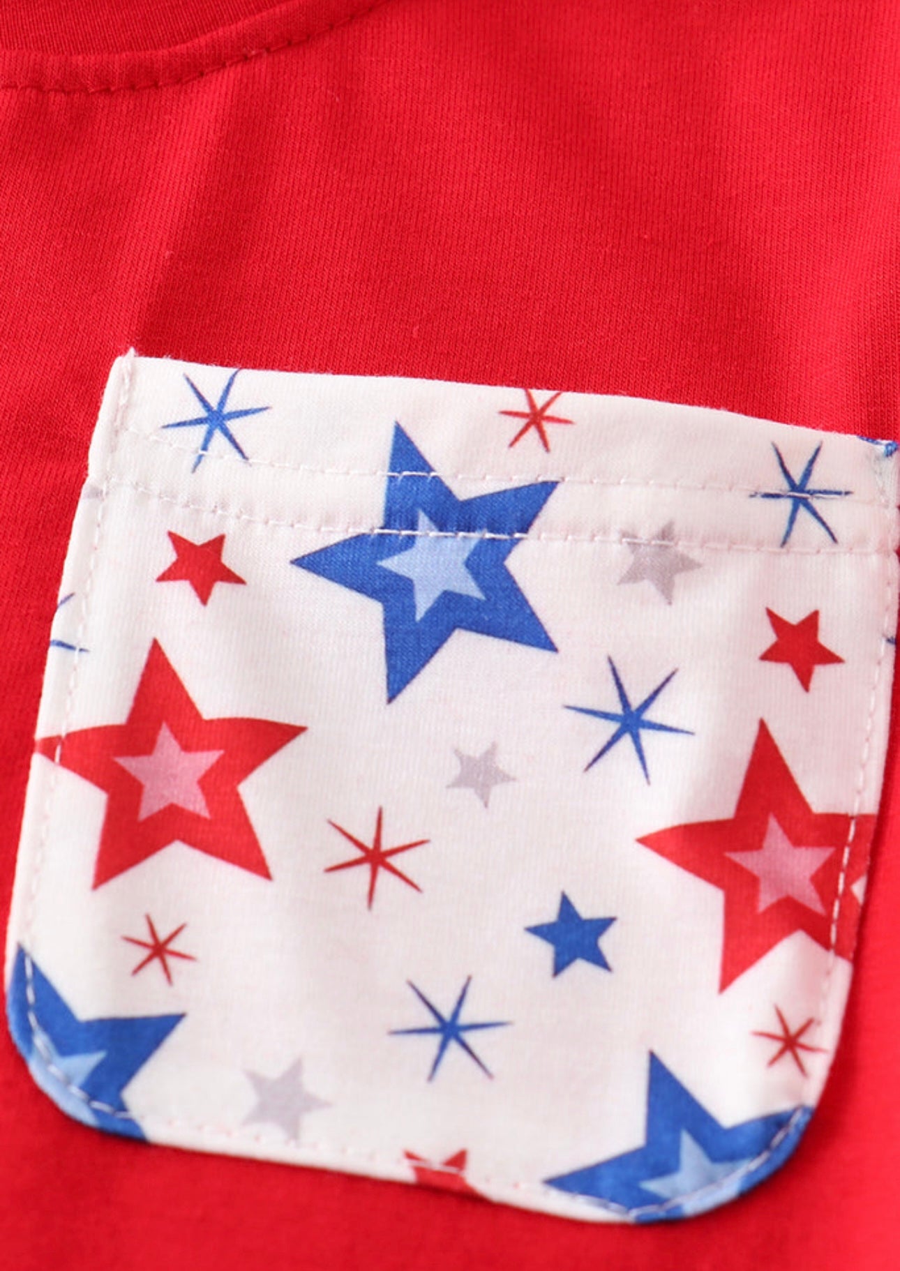 Red Patriotic Star Print Set