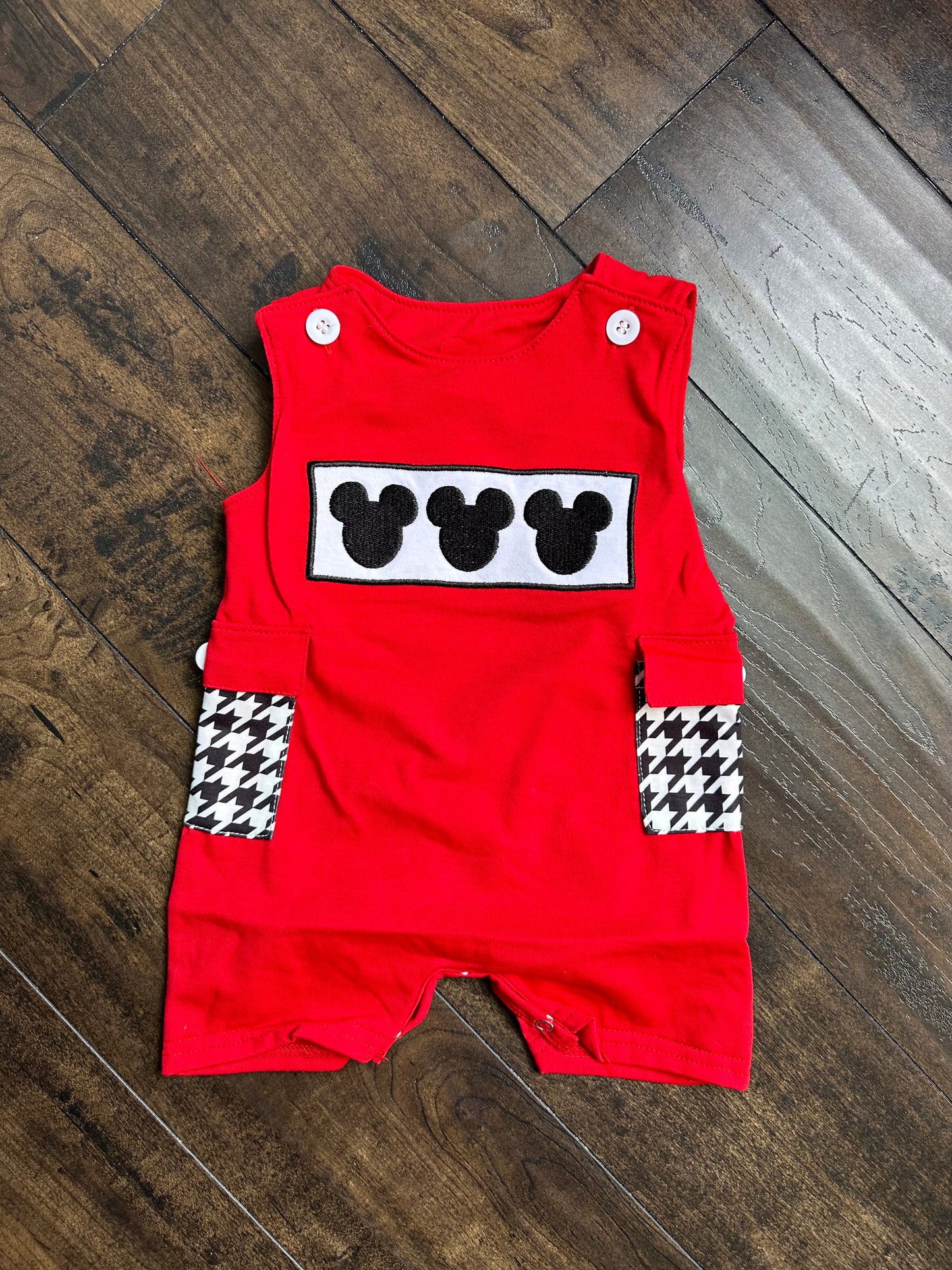 Red Embroidered Mickey Mouse JonJon