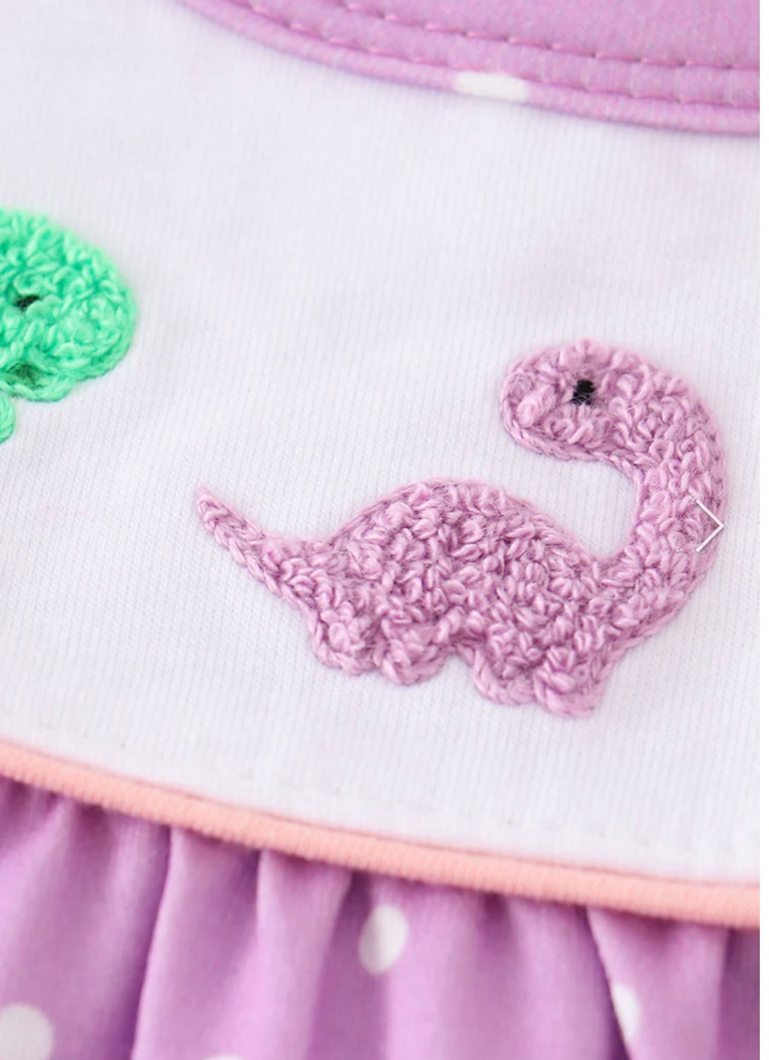 Purple French Knot Dino Romper