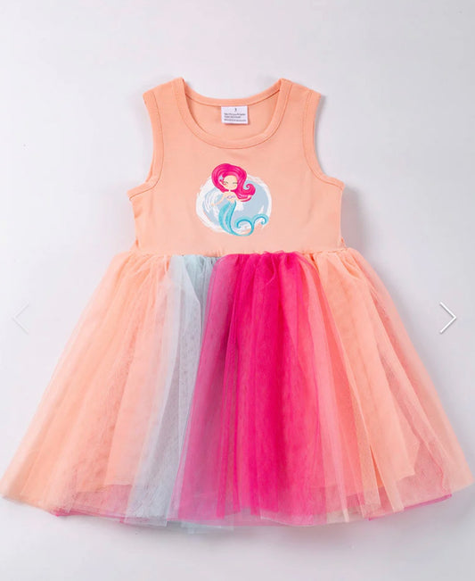 Coral Mermaid Tutu Dress