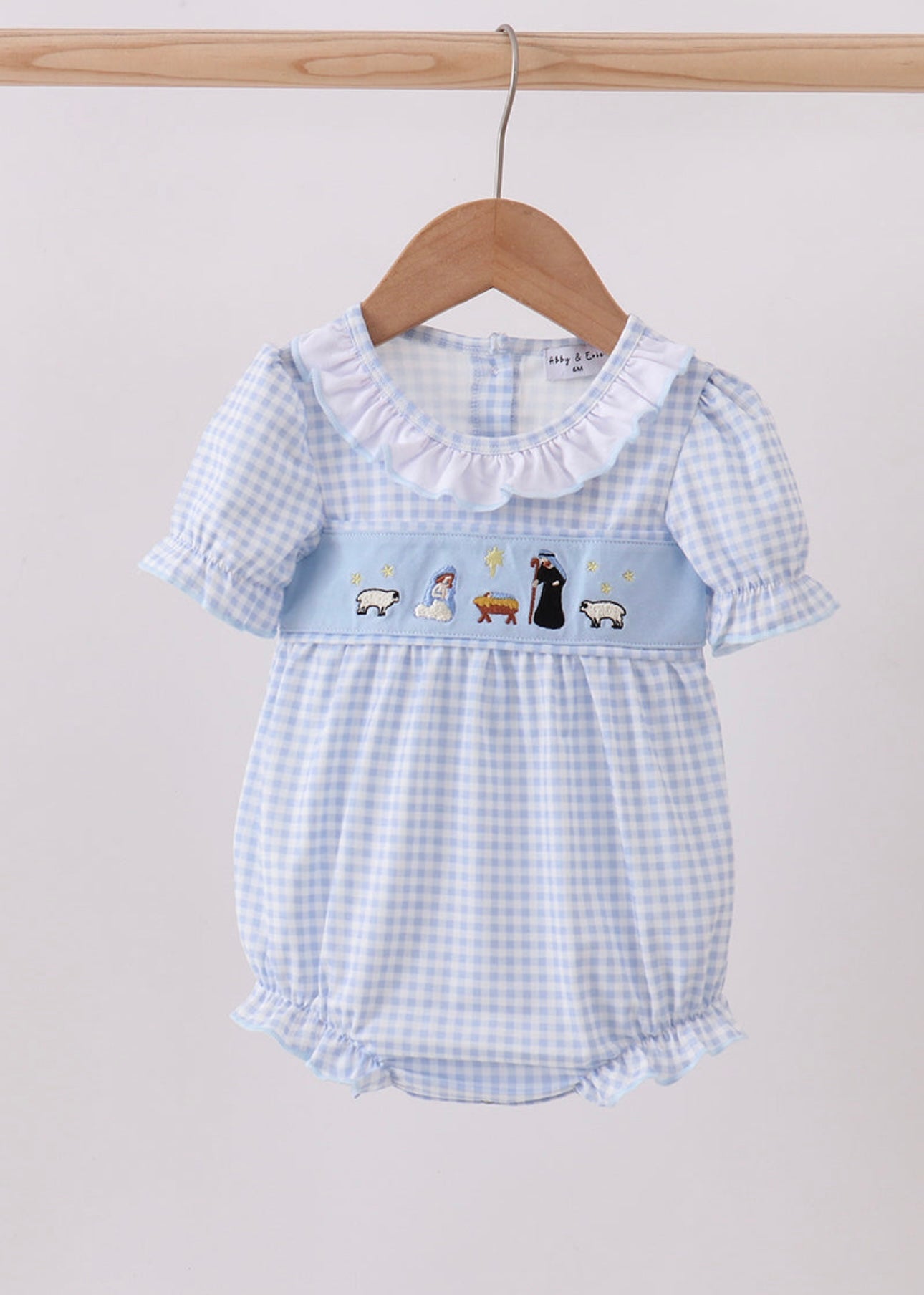 Blue Nativity Embroidery Bubble