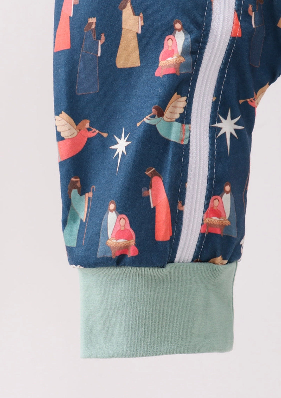 Navy Nativity Print Romper