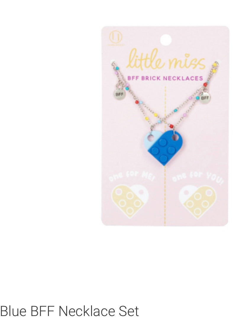 BFF Heart Necklace Set