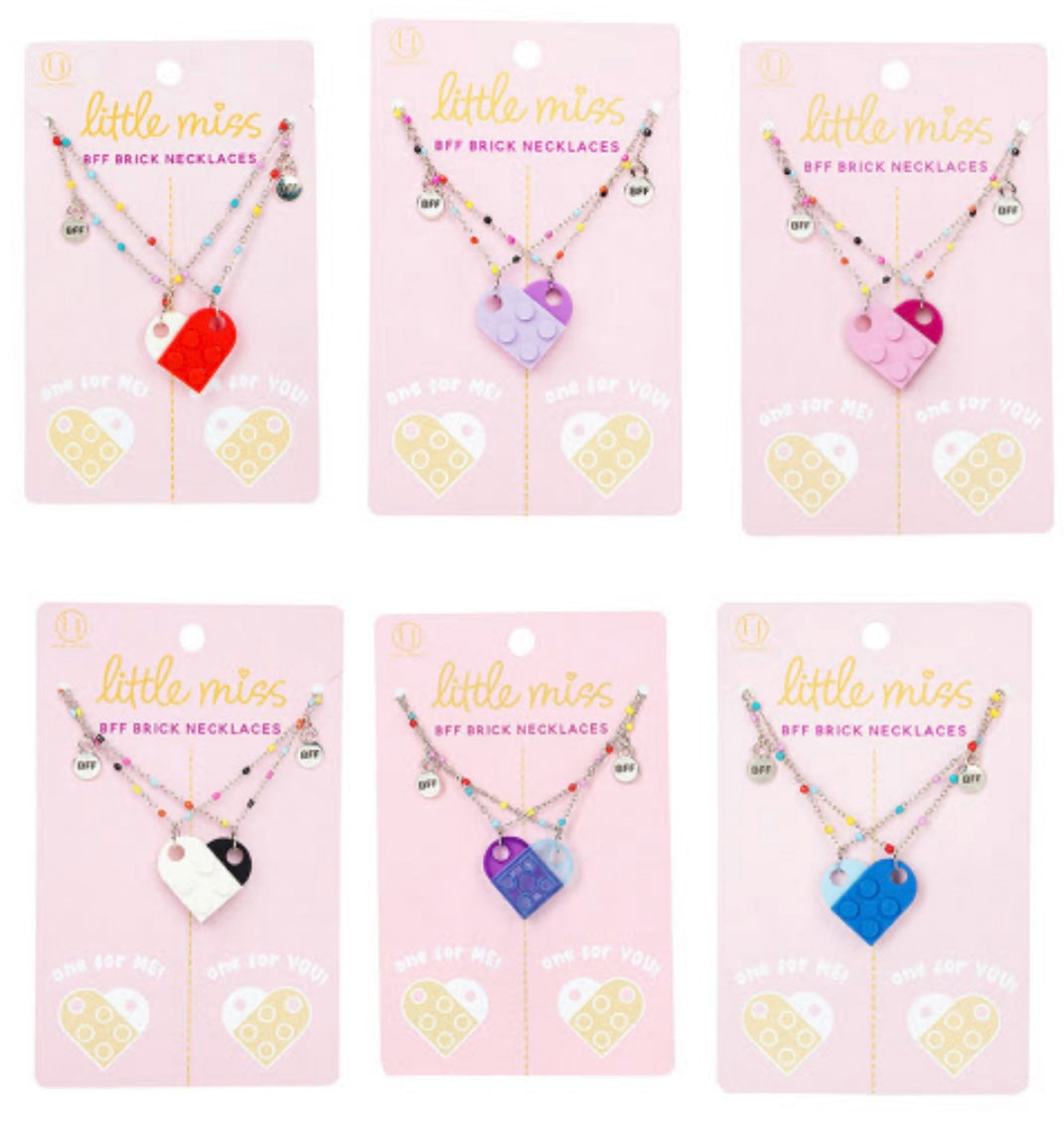 BFF Heart Necklace Set