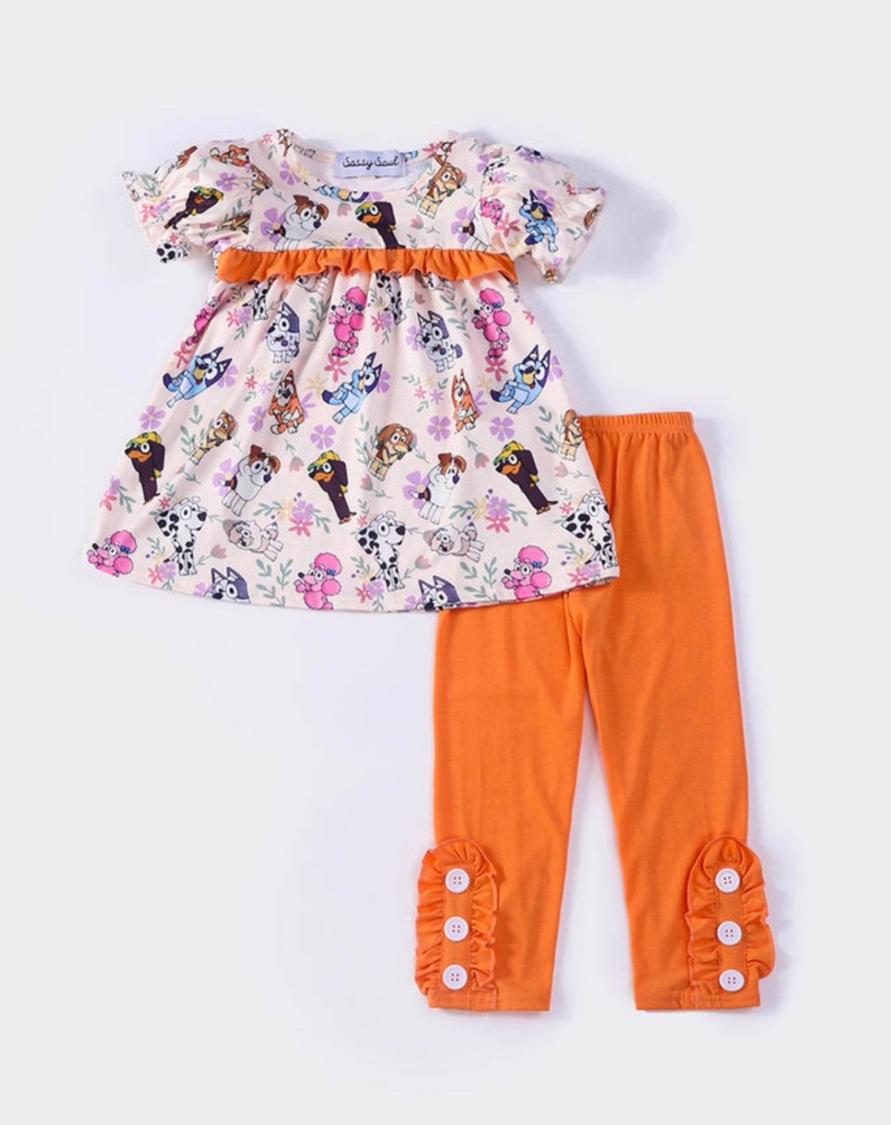 Orange Bluey Pant Set