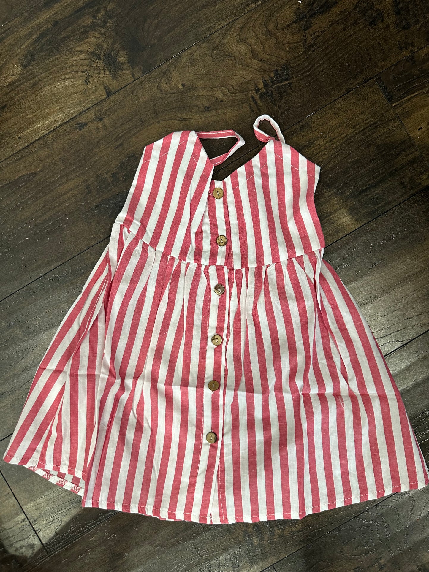 Pink Striped Button Down Dress