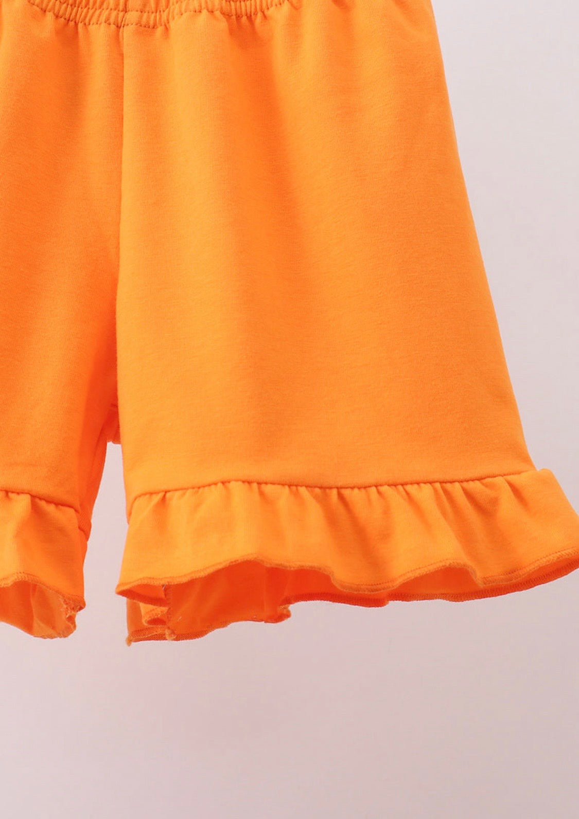 Orange Tennessee Applique Ruffle Shorts