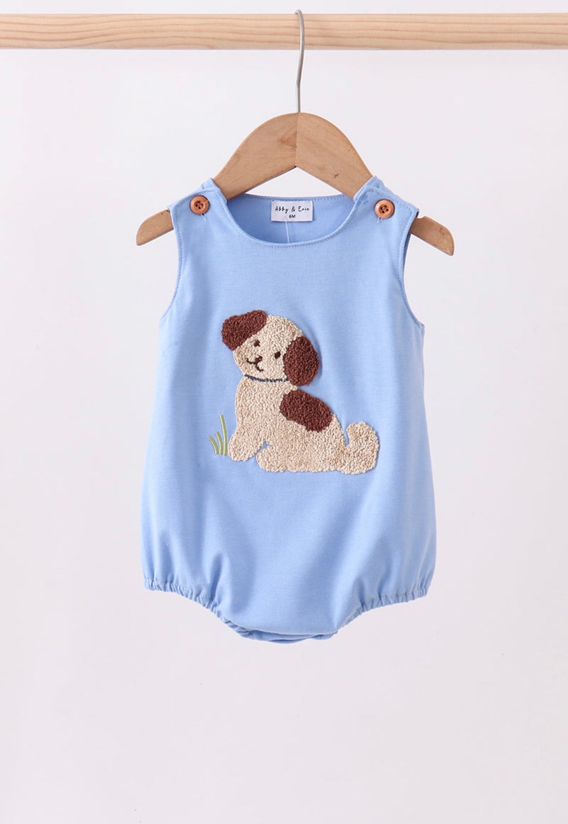 Blue French Knot Puppy Bubble