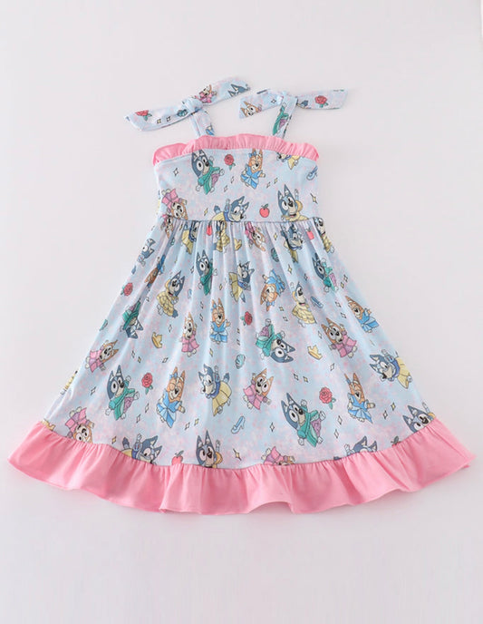 Pink Bluey Princess Dress