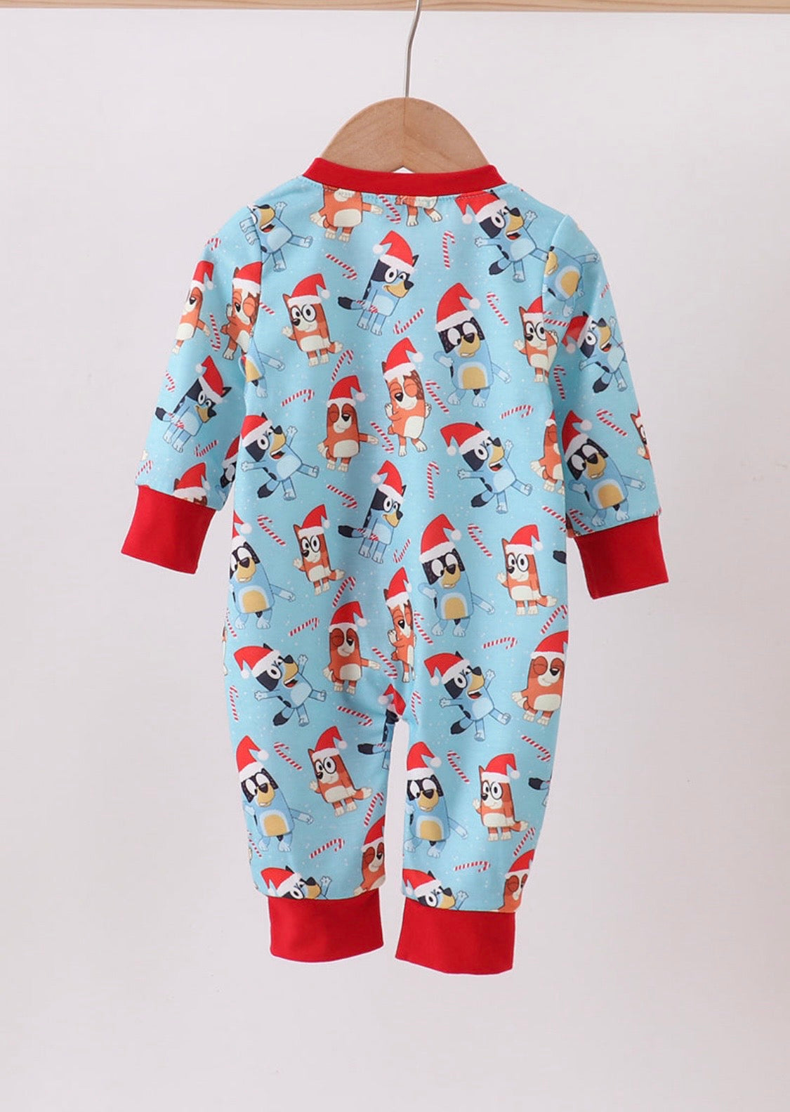 Blue Christmas Bluey Romper