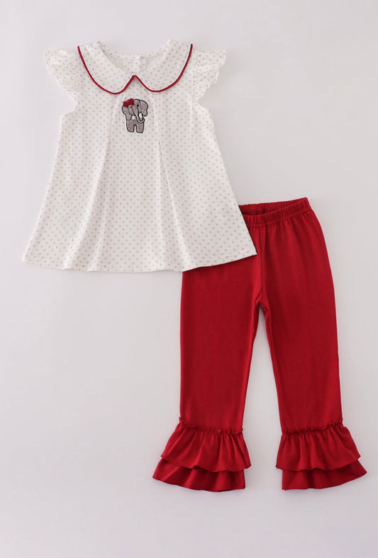 Alabama French Knot Ruffle Set