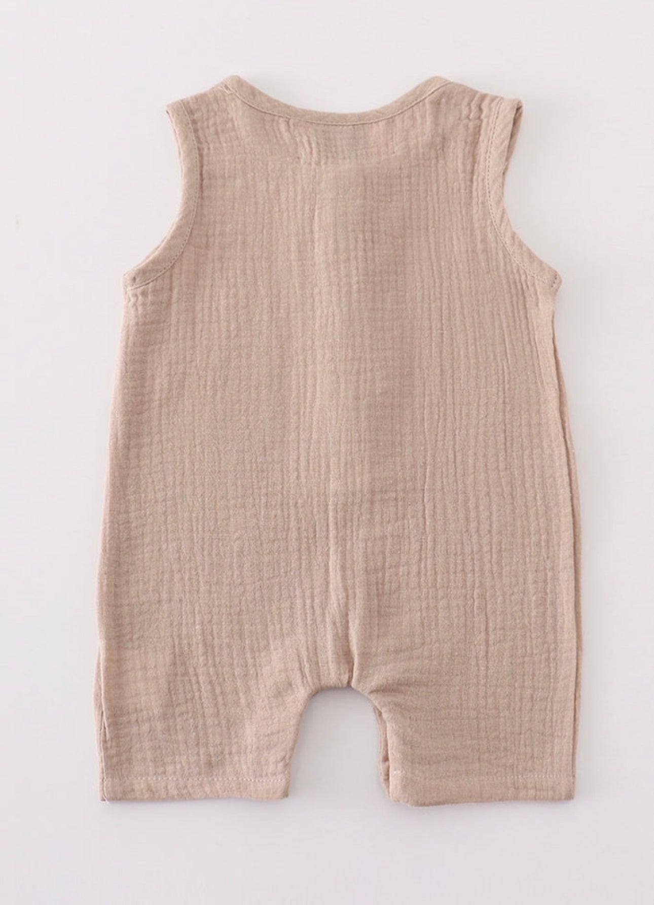 Beige Muslin Romper