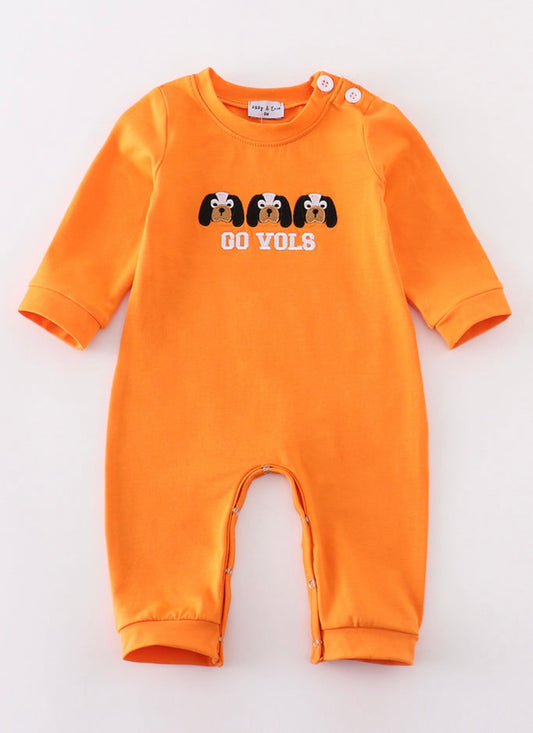 GO VOLS Embroidery Romper