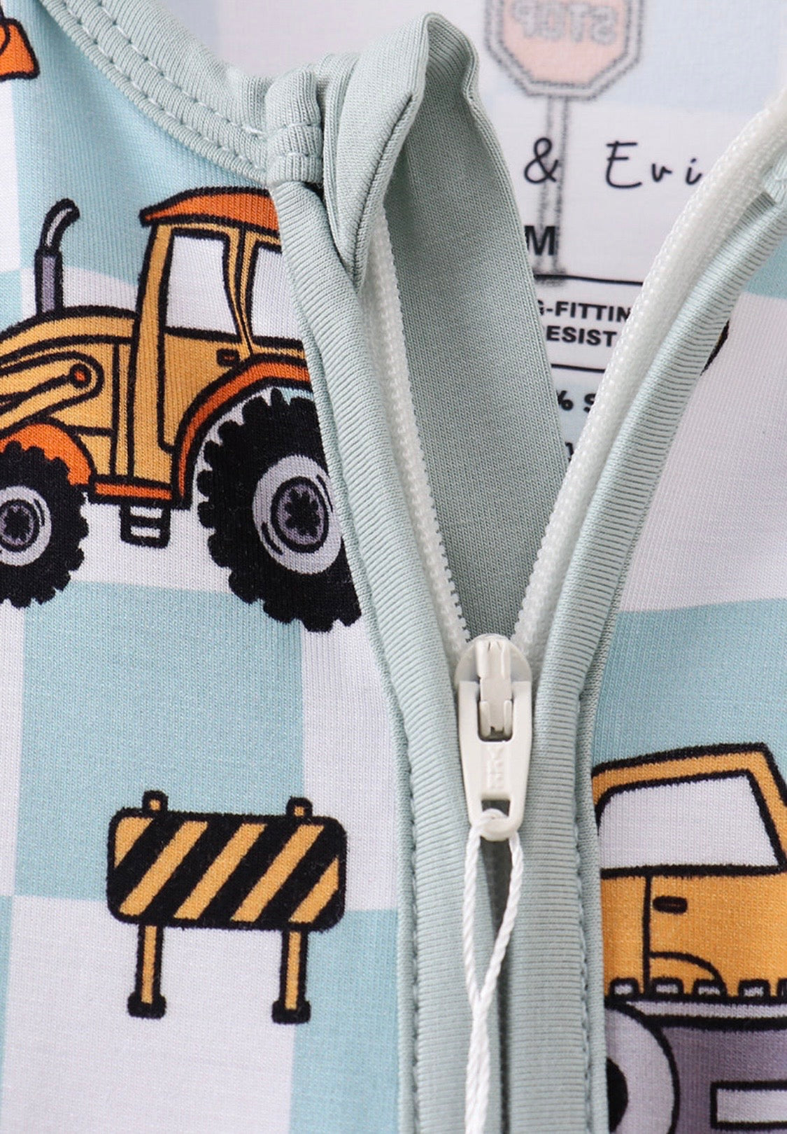 Green Excavator Bamboo Romper