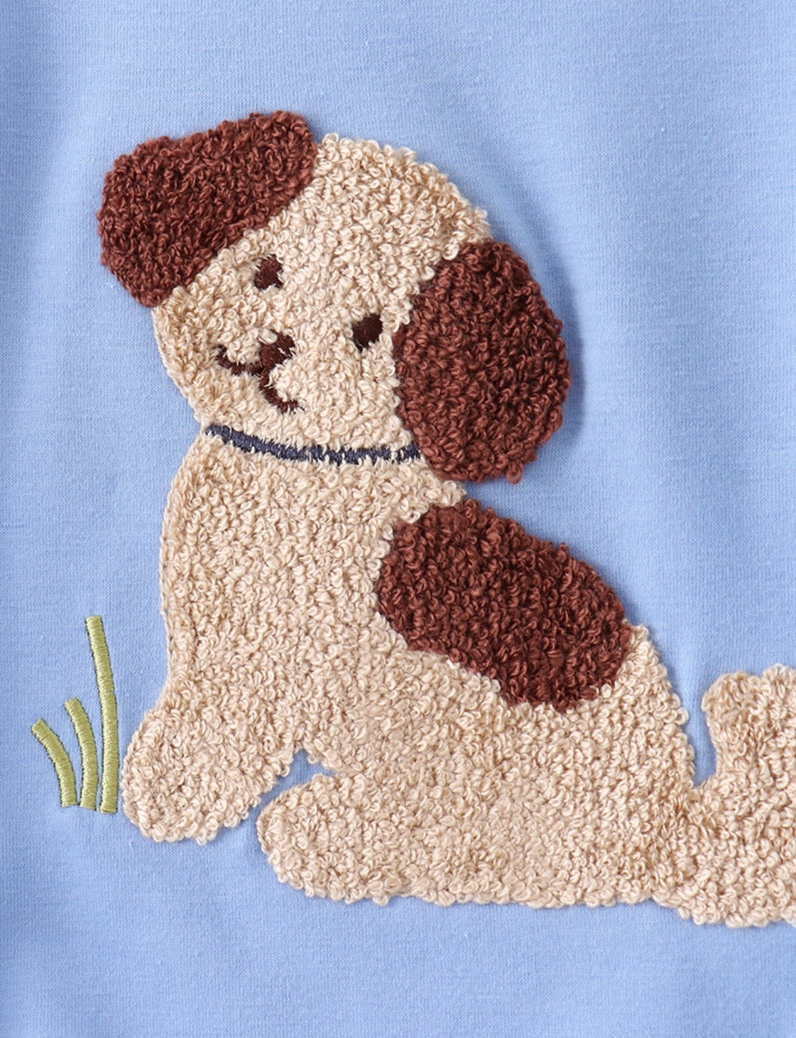 Blue French Knot Puppy Bubble