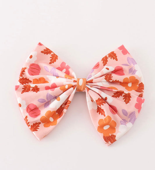 Pumpkin Floral Bow