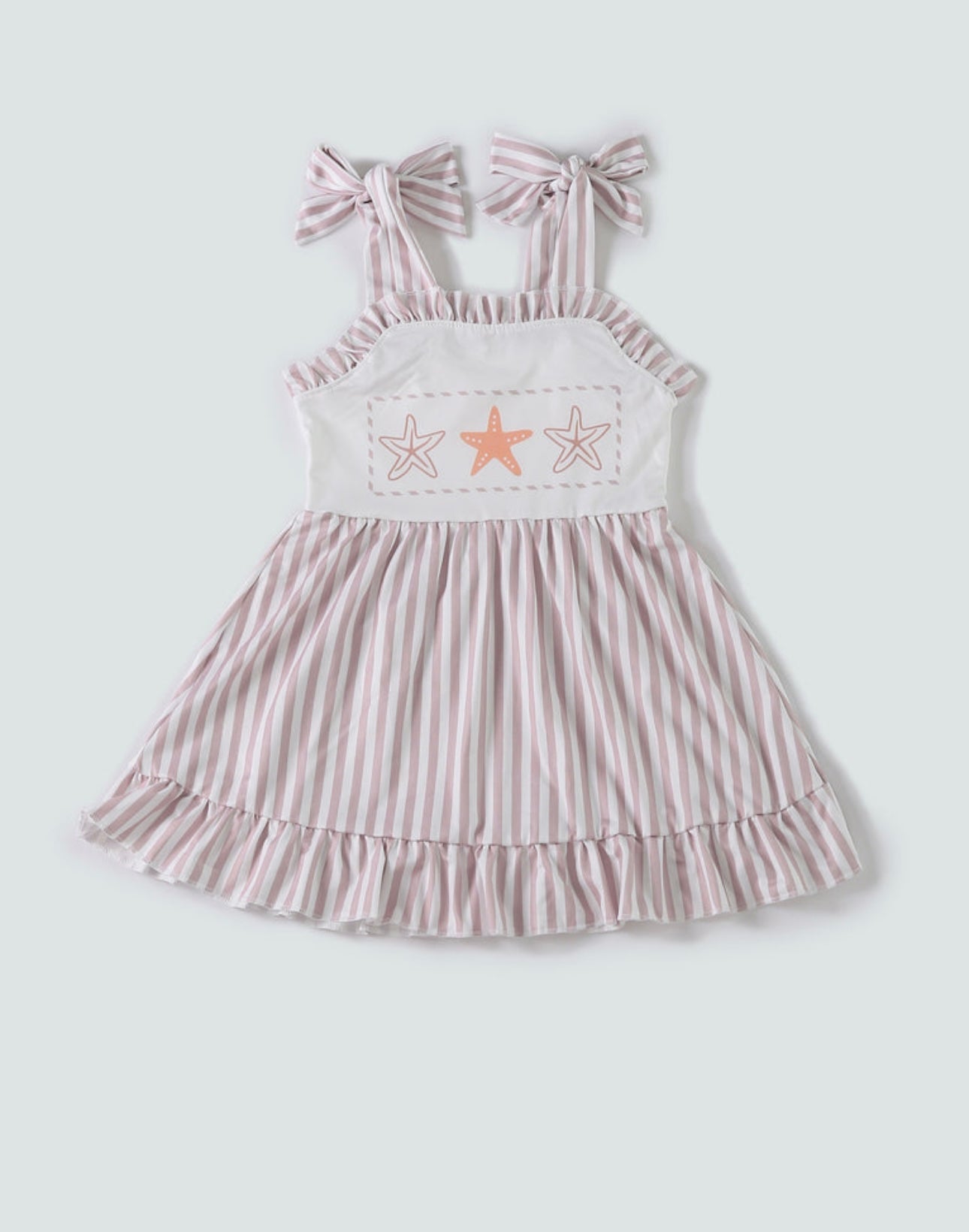 Khaki Striped Marine Star Dress