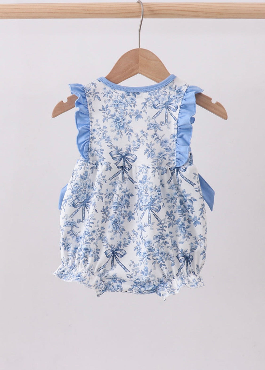 Blue Cross Smocked Bubble