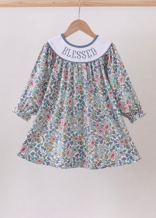 BLESSED Embroidery Floral Dress