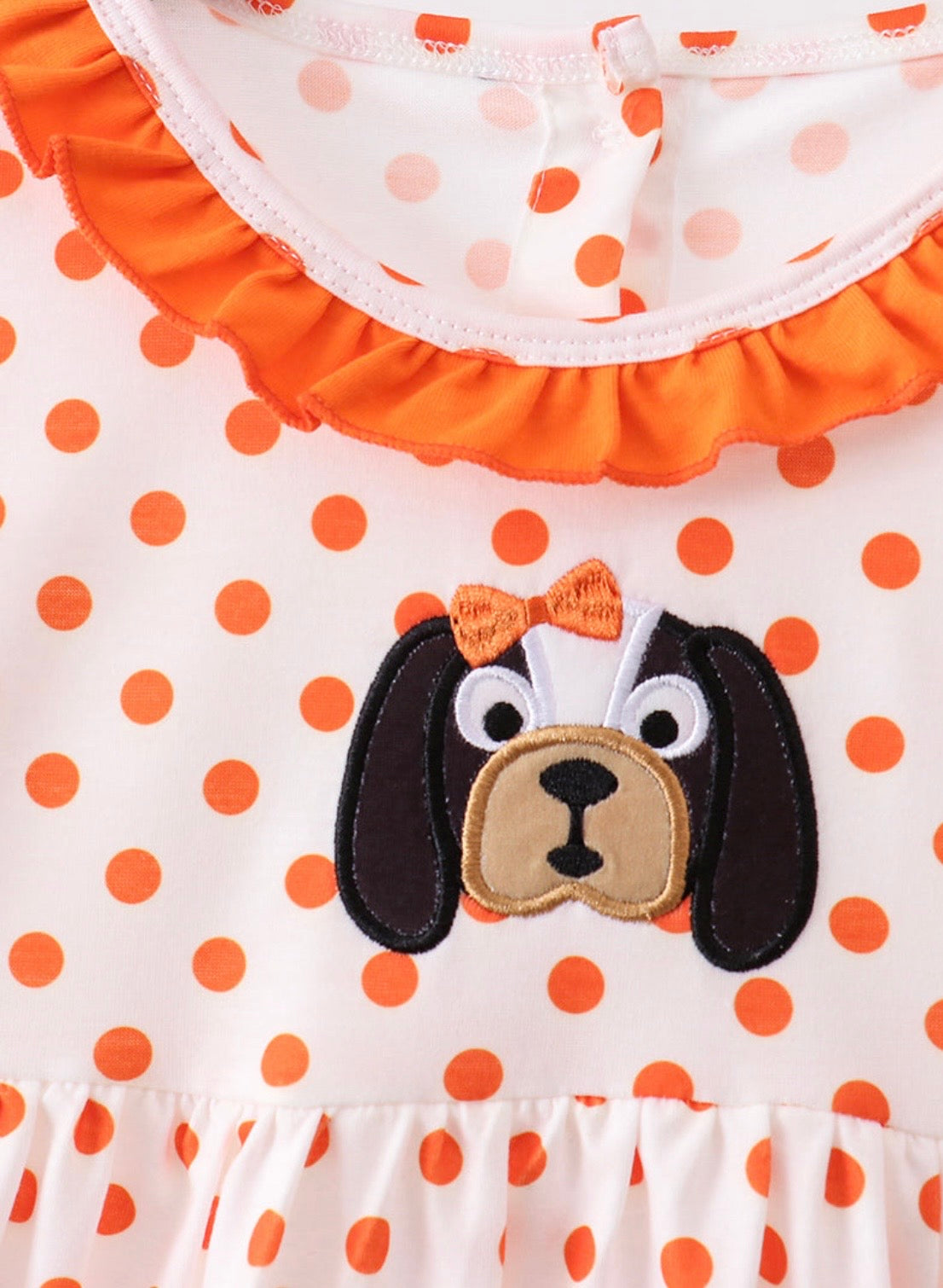 Orange Dot Tennessee Applique Dress