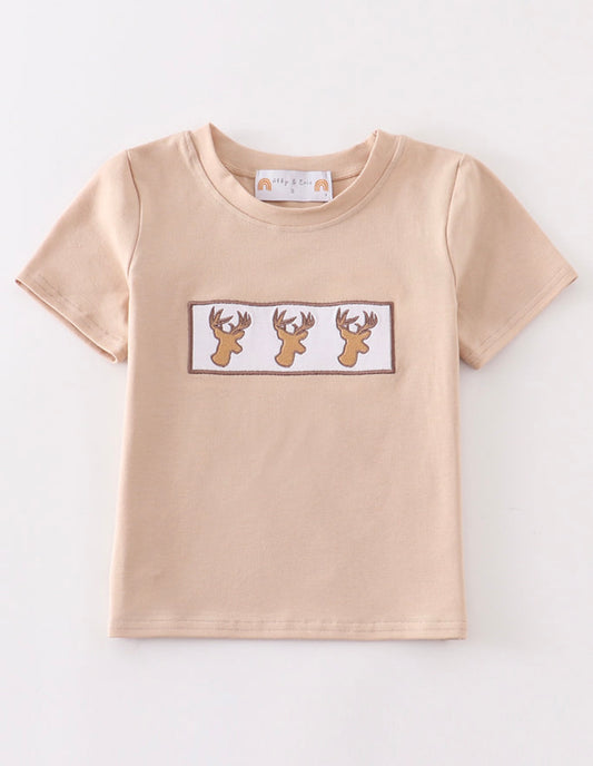 Deer Embroidery Top