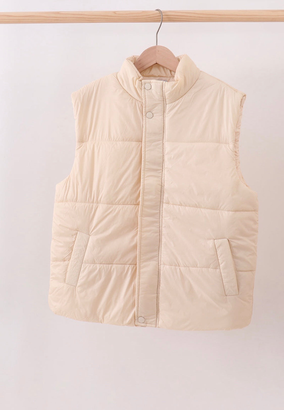 Cream Mommy & Me Puffer Vest