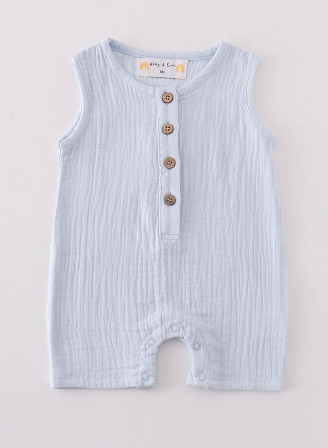 Blue Muslin Romper