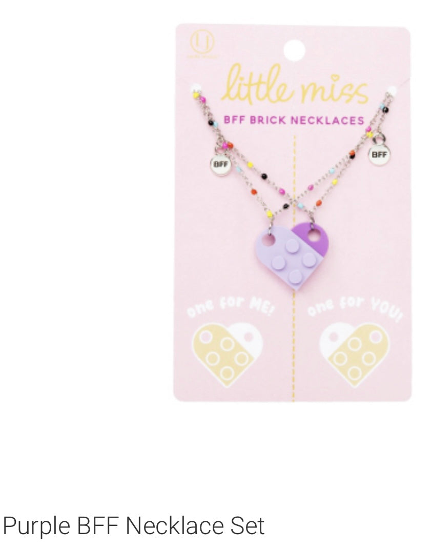 BFF Heart Necklace Set