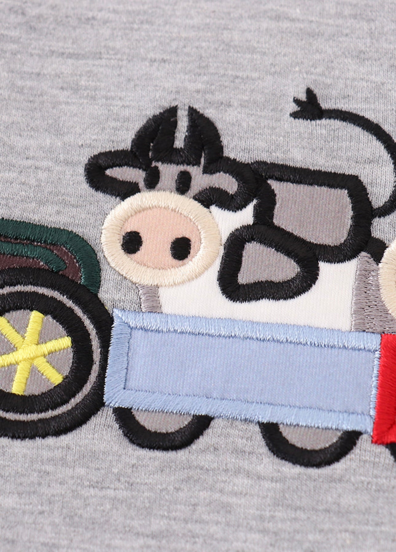 Gray Farm Applique Boy Top