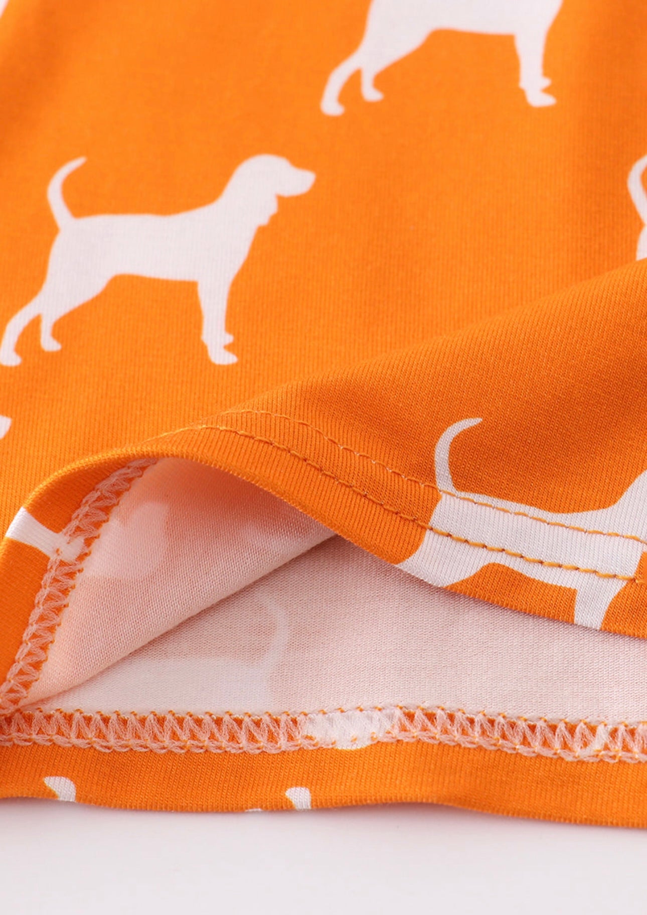 Orange Tennessee Ruffle Bamboo Pajama Set