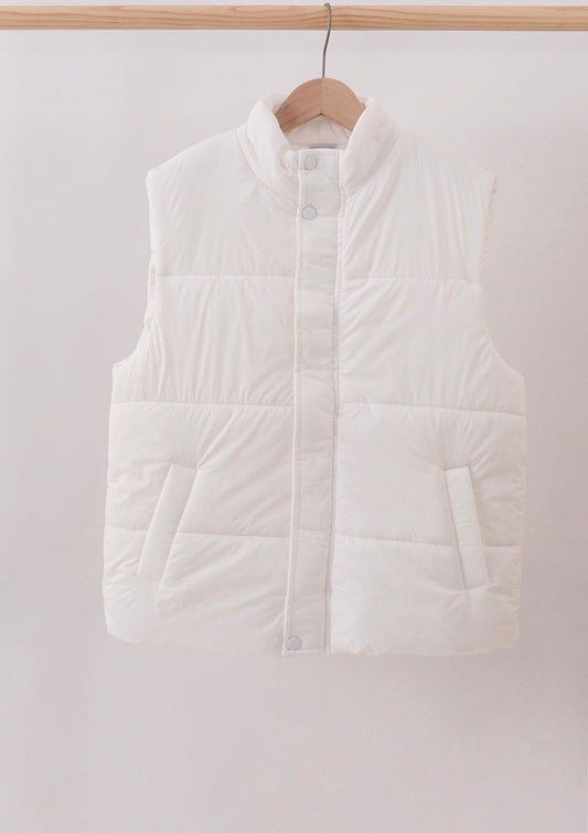 White Mommy & Me Puffer Vest