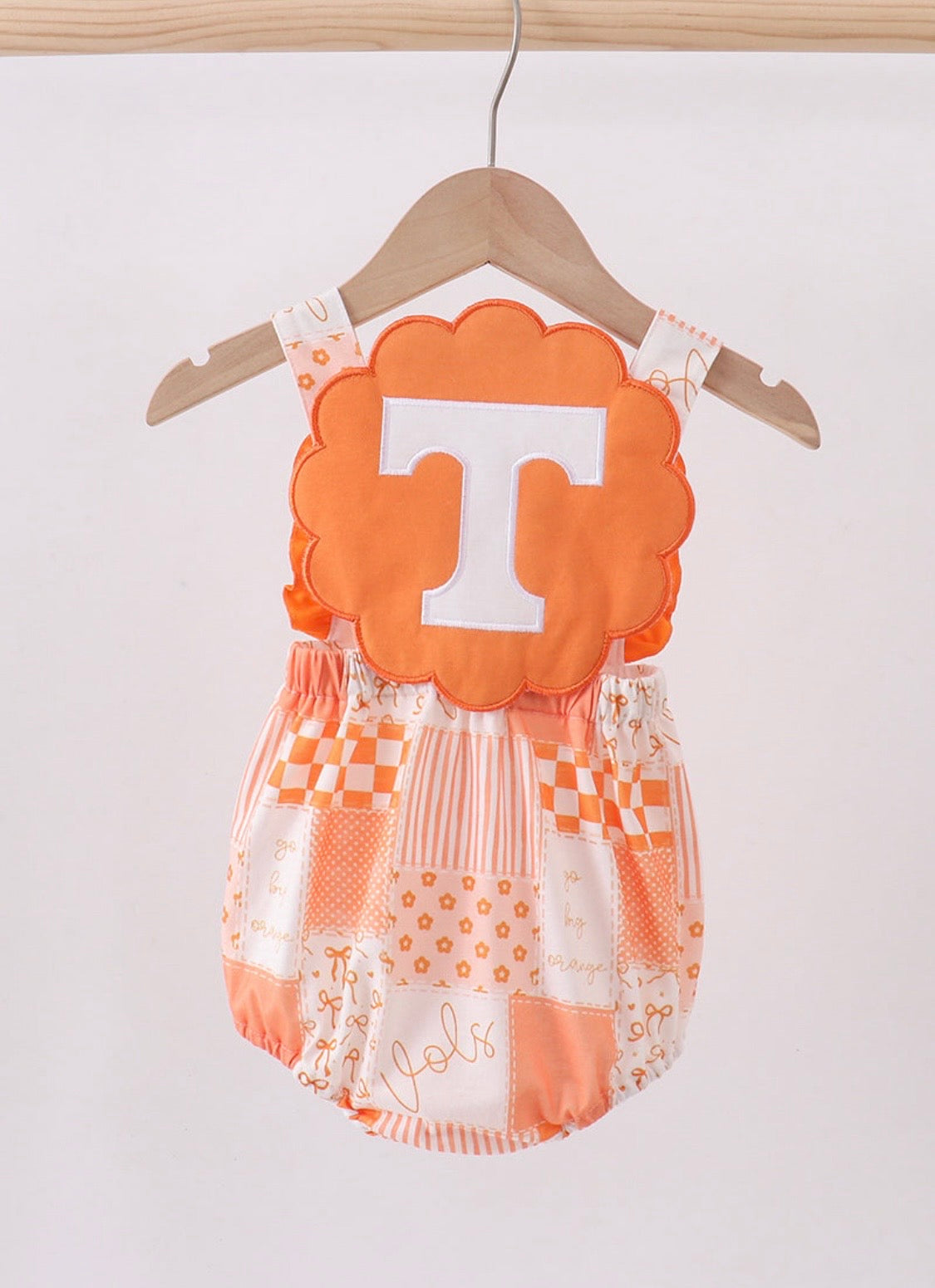 Orange Tennessee Applique Patchwork Bubble